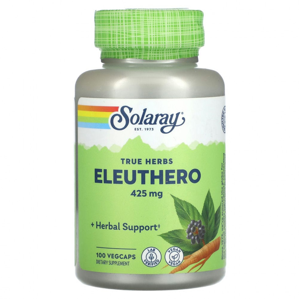 Solaray, True Herbs, Eleuthero, 425 , 100    1270