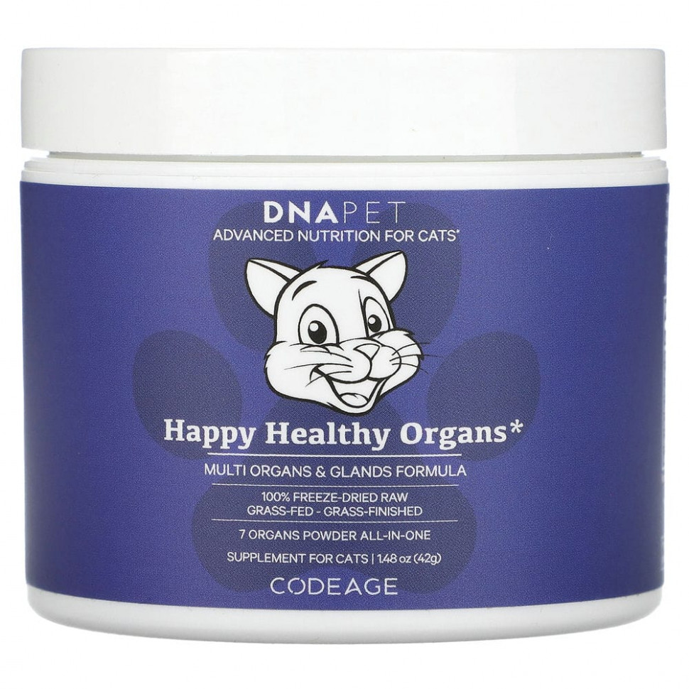 Codeage, DNA Pet, Happy Healthy Organs,  , 42  (1,48 )  4670