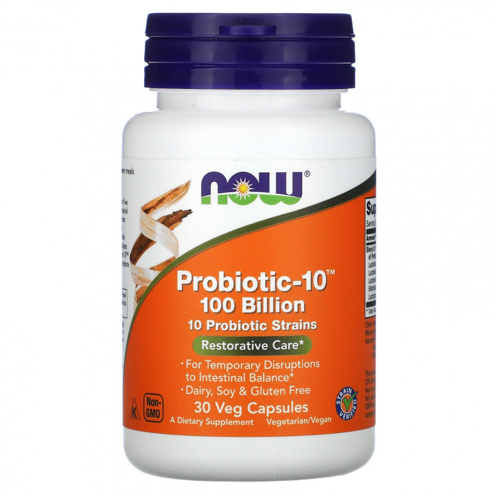 NOW Foods, Probiotic-10, , 100 ., 30    5190