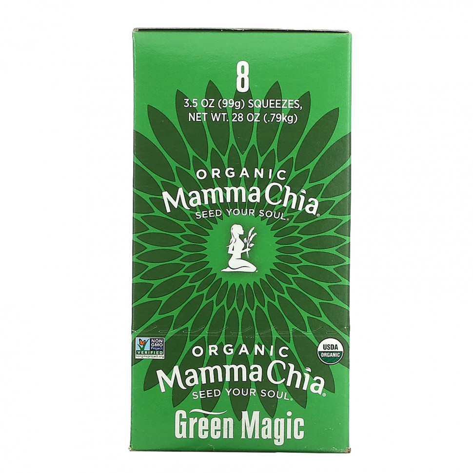  IHerb () Mamma Chia, Organic Chia Squeeze, Vitality Snack, Green Magic, 8 , 99  (3,5 ), ,    3710 