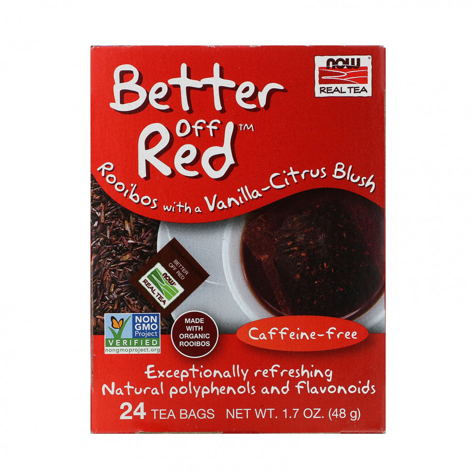 NOW Foods, Real Tea, Better Off Red,  , 24  , 48  (1,7 )  1130