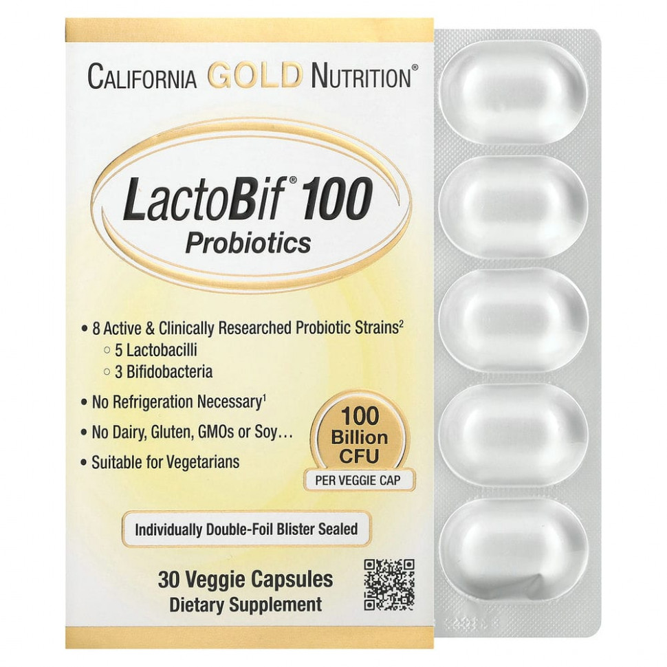 IHerb () California Gold Nutrition, LactoBif, , 100  , 30  , ,    4380 