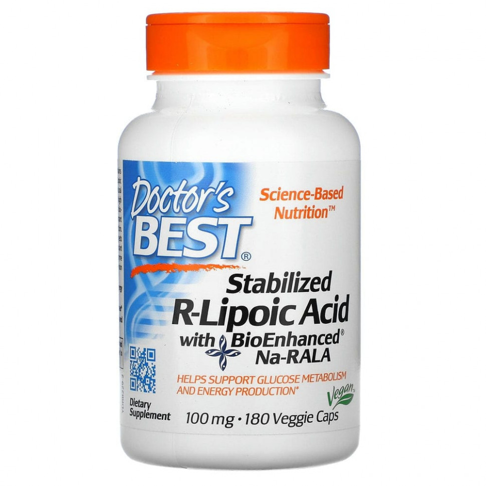 Doctor's Best,  R-   BioEnhanced Na-RALA, 100 , 180    9770