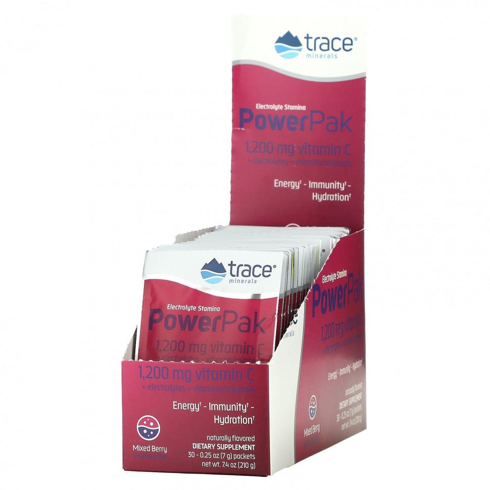 Trace Minerals , Electrolyte Stamina PowerPak,  , 30   7  (0,25 )  3530