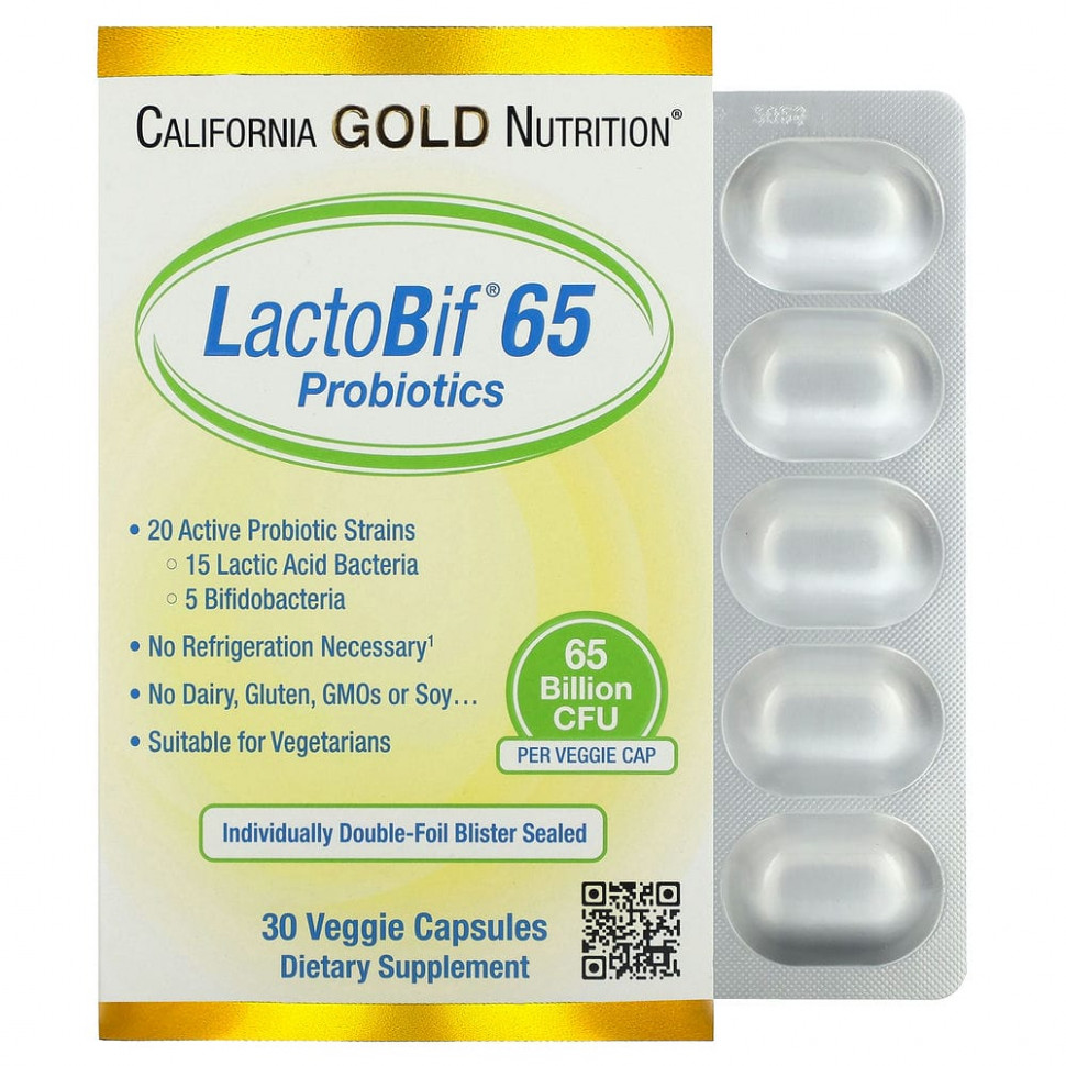 California Gold Nutrition, LactoBif, , 65  , 30    3100