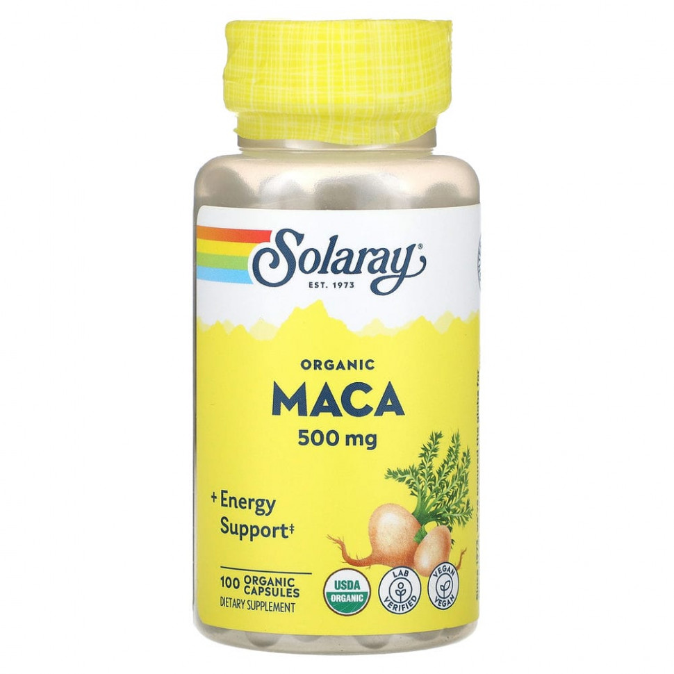 Solaray, Organic Maca, 500 mg, 100 Organic Capsules  2690