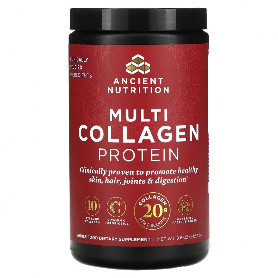 Dr. Axe / Ancient Nutrition, Multi Collagen Protein, 8.6 oz ( 244.8 g)  5020