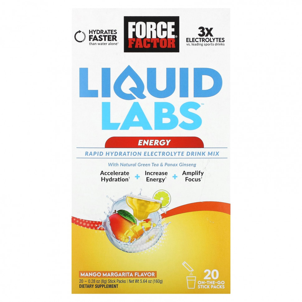 Force Factor, Liquid Labs, Energy,   , 20   8  (0,28 )  3310