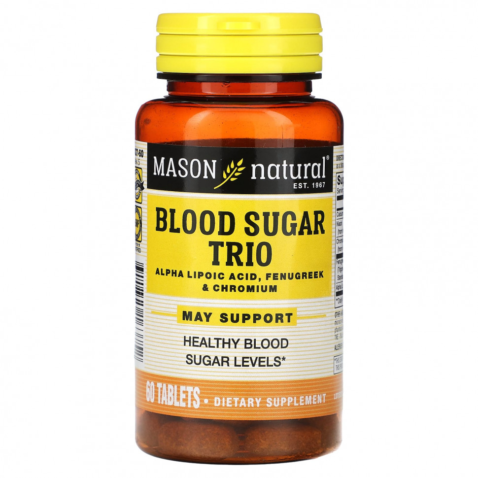 Mason Natural, Blood SugarTrio, 60   3000