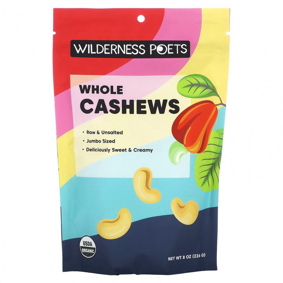 Wilderness Poets, Cashews (Anacardium Occidentale), 8 oz (226.8 g)  2130