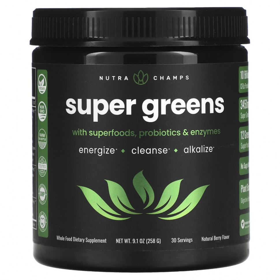 NutraChamps, Super Greens,  , 258  (9,1 )  5070