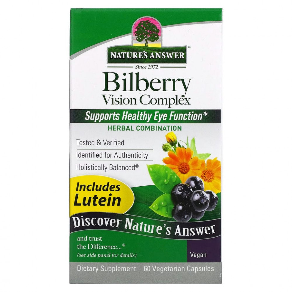 Nature's Answer, Bilberry Vision Complex, 60    4240