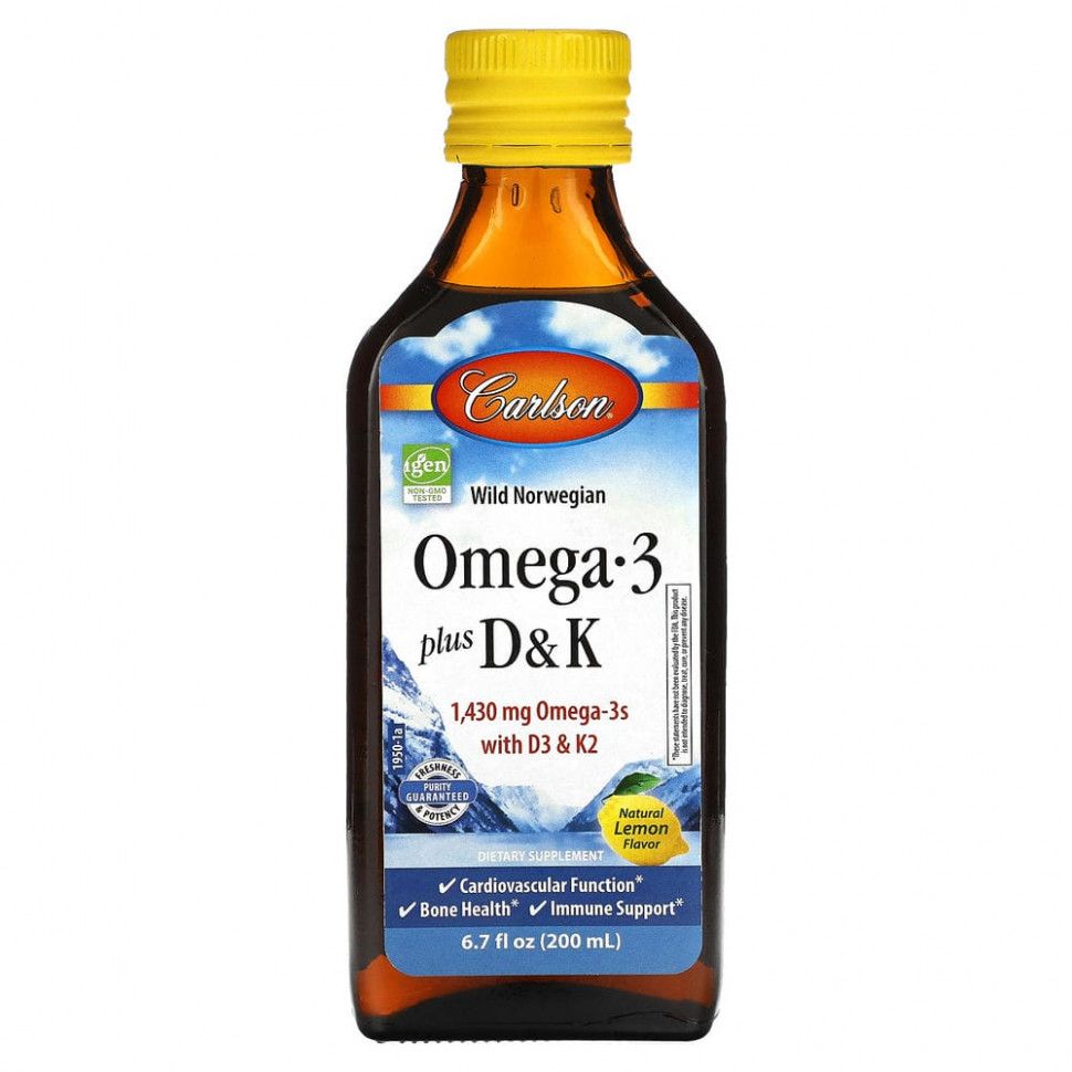 Carlson, Omega 3 Plus D & K,  , 1430 , 200  (6,7 . )  5540