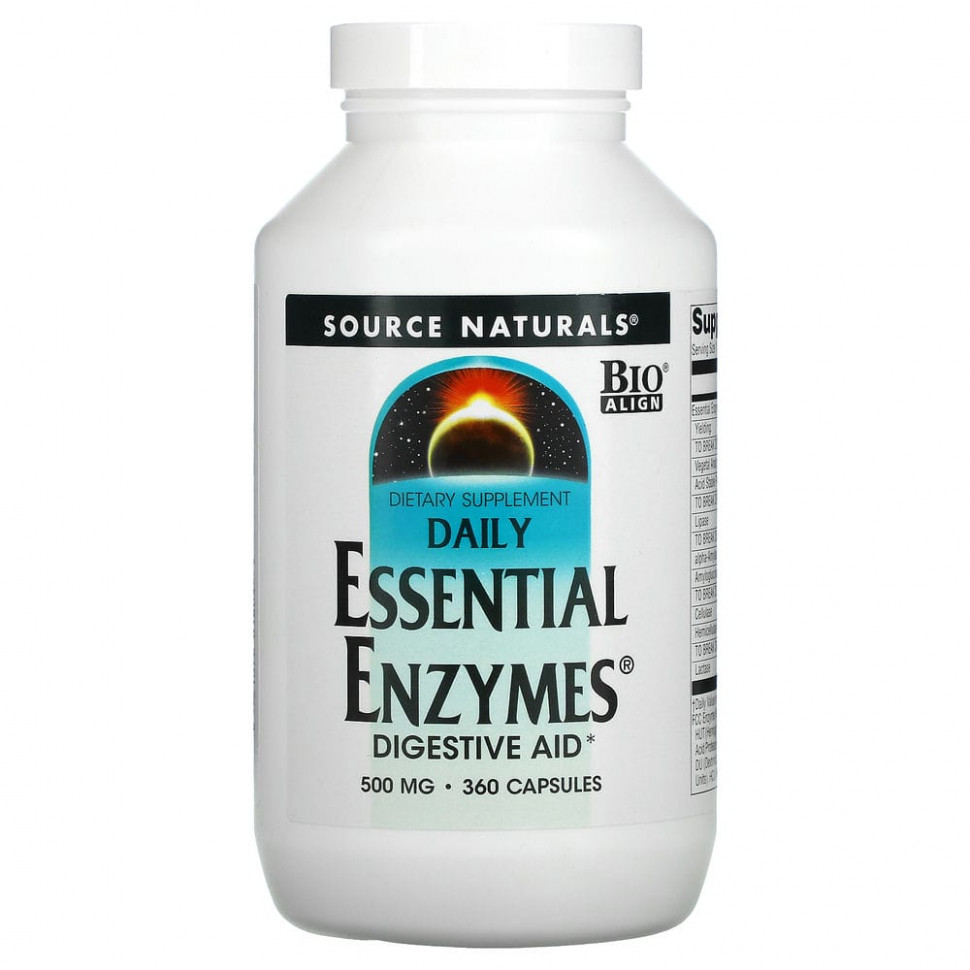 Source Naturals, Daily Essential Enzymes,     , 500 , 360   6610