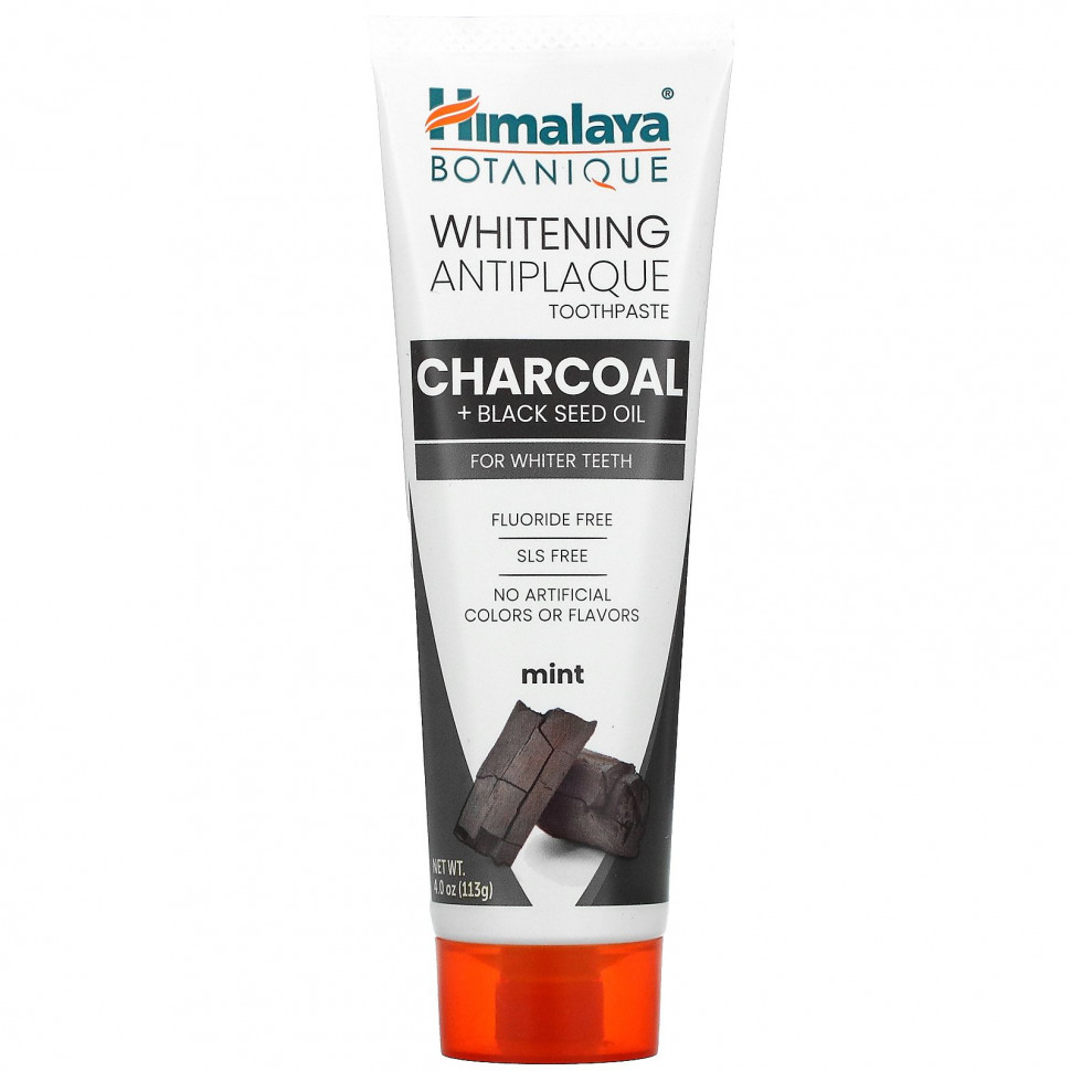 Himalaya, Whitening Antiplaque Toothpaste, Charcoal + Black Seed Oil, Mint , 4.0 oz ( 113 g)  1530