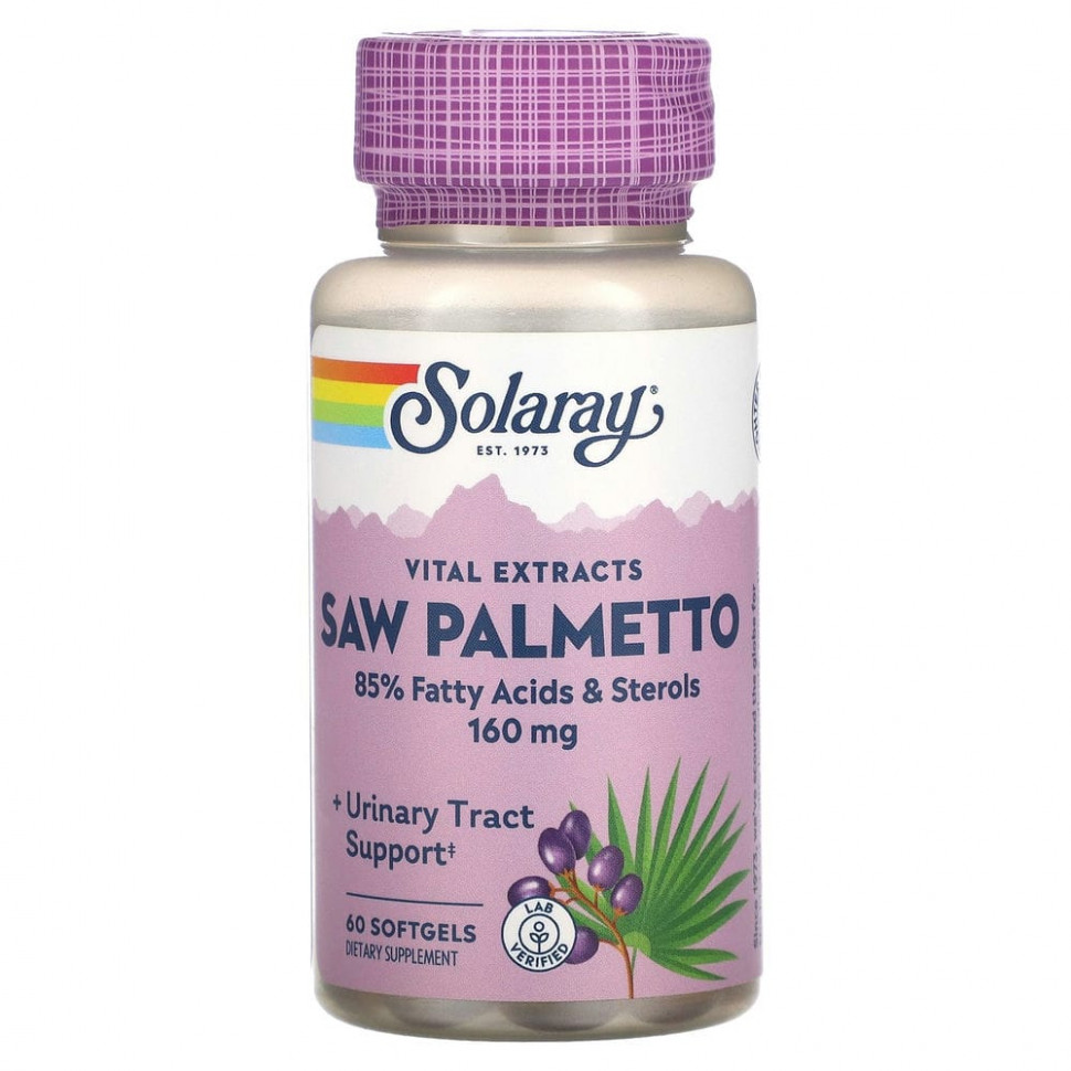 Solaray, Vital Extracts Saw Palmetto, 160 , 60    2360