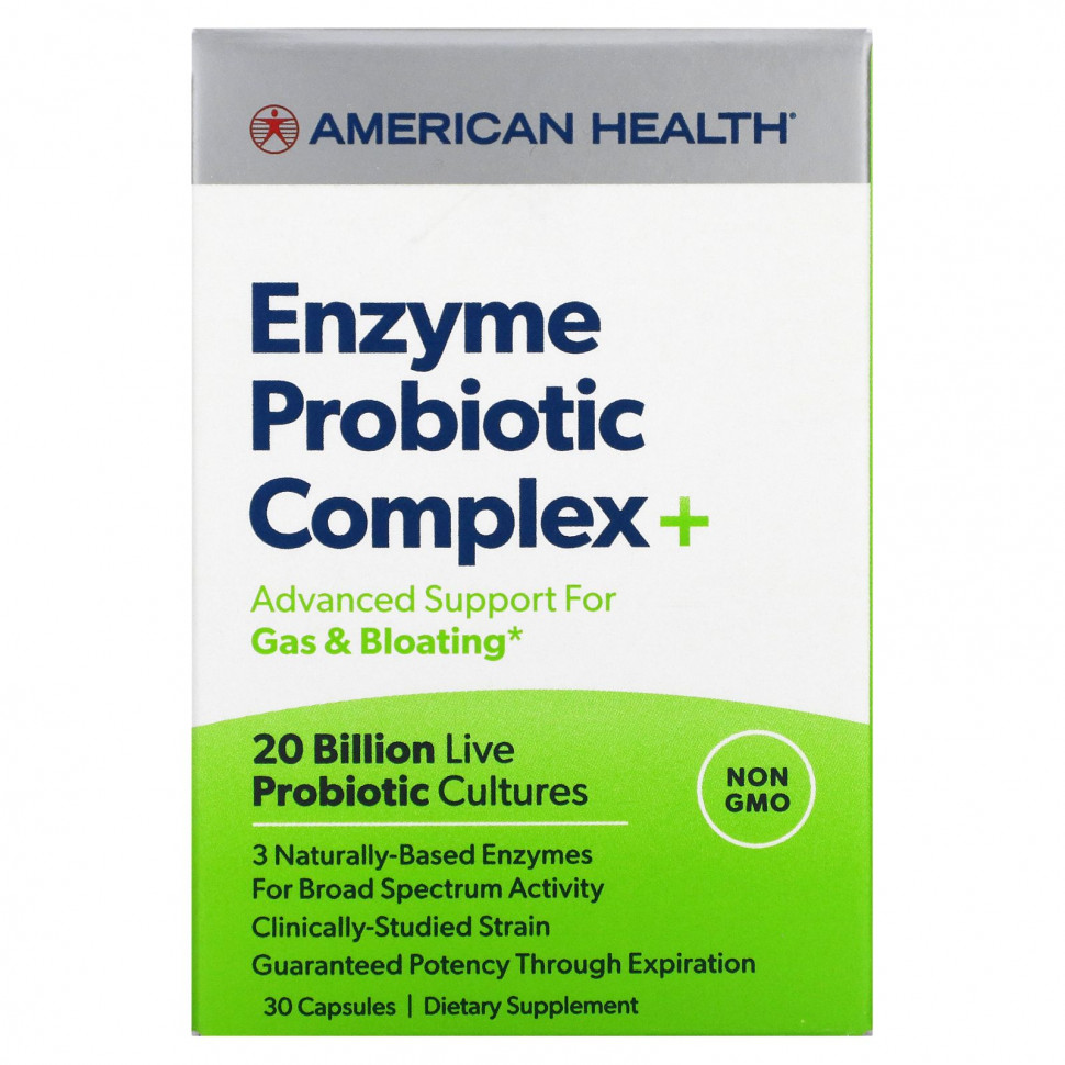 American Health, Enzyme Probiotic Complex +, 30   4590