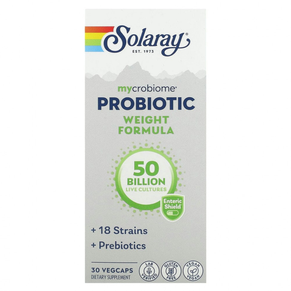 Solaray, Mycrobiome Probiotic Weight Formula, 50 , 30       5730