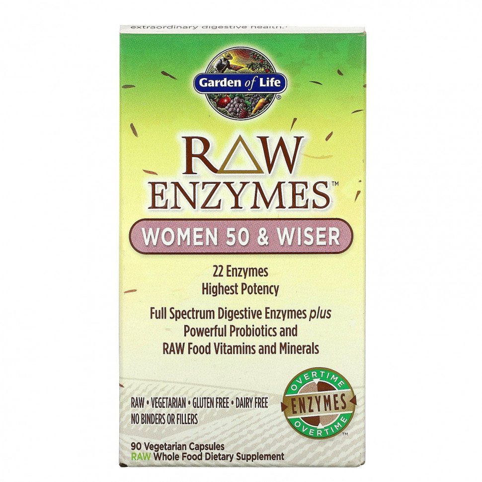 Garden of Life, RAW Enzymes,    50 , 90    8120