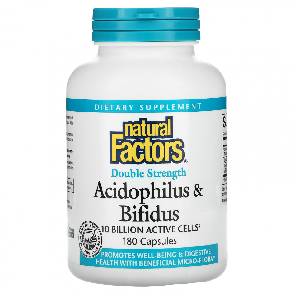 Natural Factors, Acidophilus & Bifidus,   , 10 , 180   4760