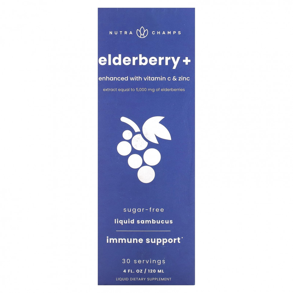  IHerb () NutraChamps, Elderberry +,   C  ,  , 120  (4 . ), ,    3550 