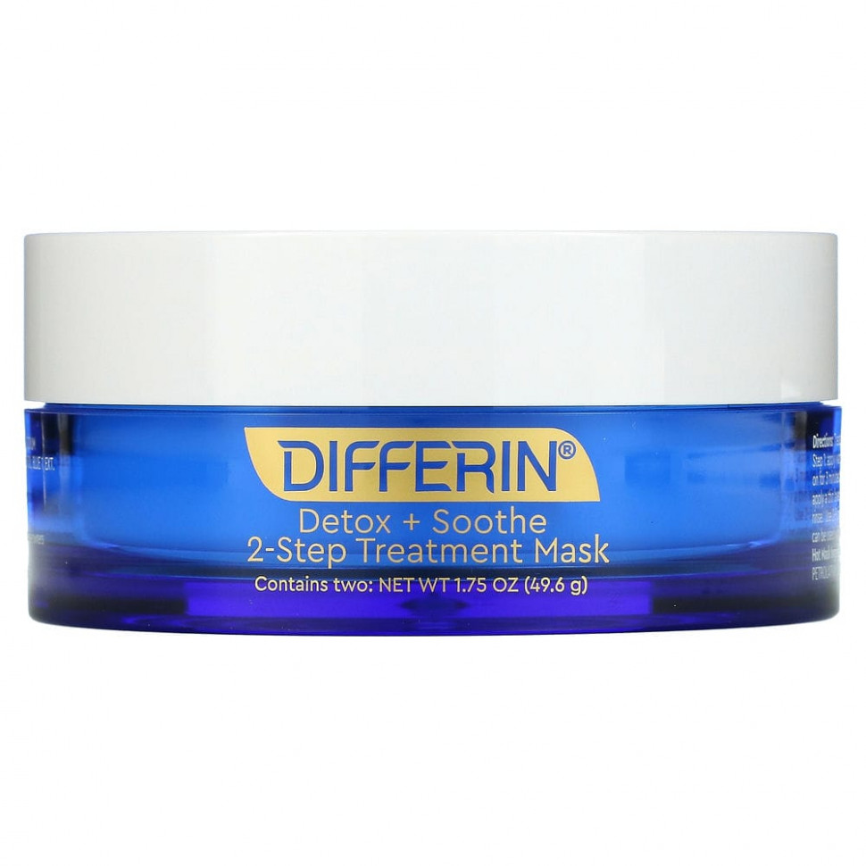 Differin, Detox + Soothe, 2-Step Beauty Treatment Mask, 1.75 oz (49.6 g)  4680