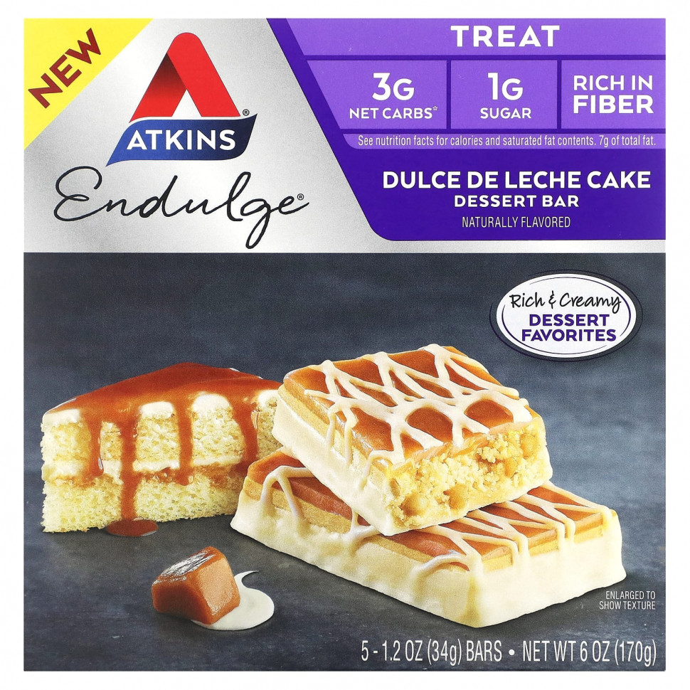 Atkins, Treat, Endulge,  ,  Dulce De Leche, 5   34  (1,2 )  1710