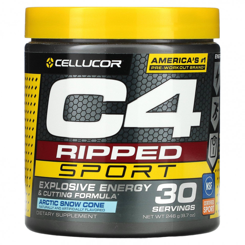 Cellucor, C4 Ripped Sport,  , Arctic Snow Cone, 246  (8,7 )  4890