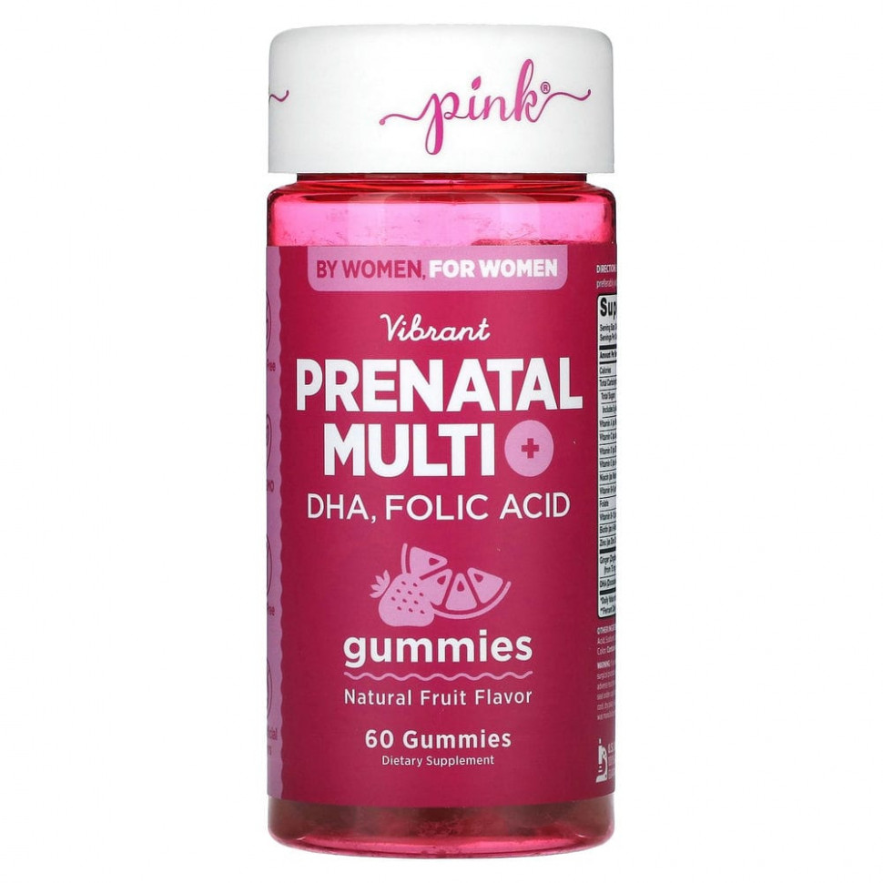 Pink, Vibrant Prenatal Multi + DHA,  ,  , 60    3180