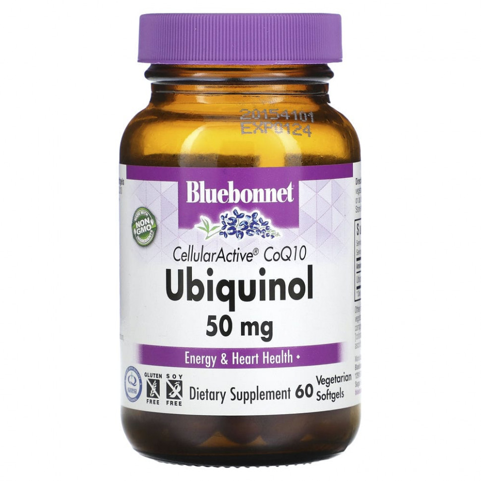 Bluebonnet Nutrition, Ubiquinol, Cellular Active CoQ10, 50 , 60    5060