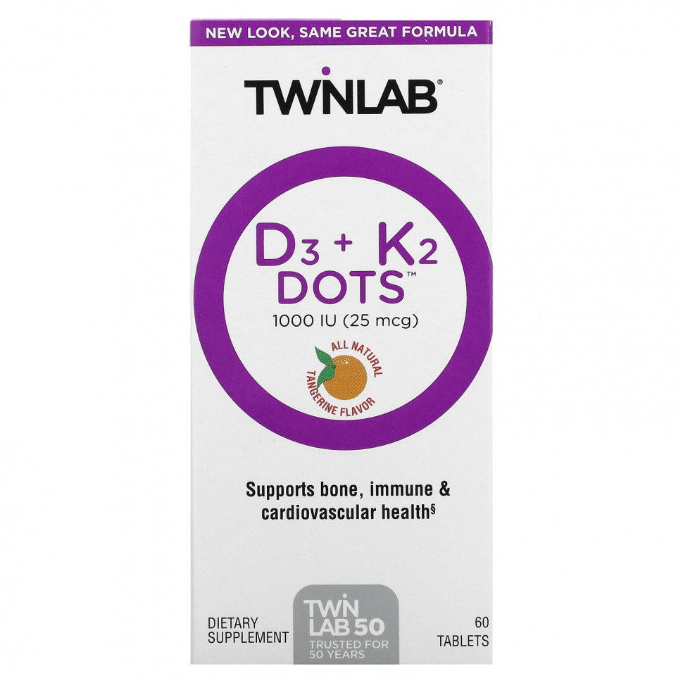 Twinlab, D3 Dots + K2,   , 1000  (25 ), 60   2720