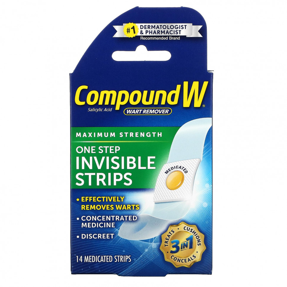 Compound W,    , One Step Invisible Strips,   , 14    2350