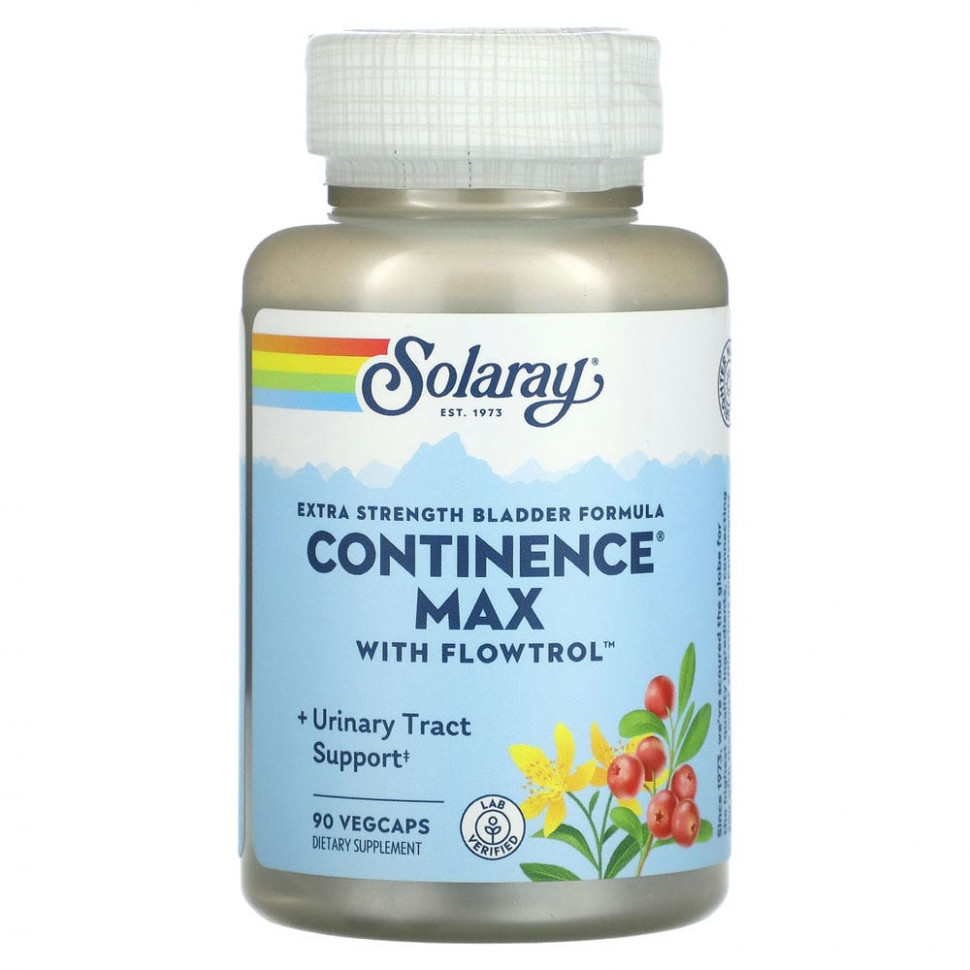 Solaray,     Extra Strength, Continence Max  Flowtrol, 90    4980