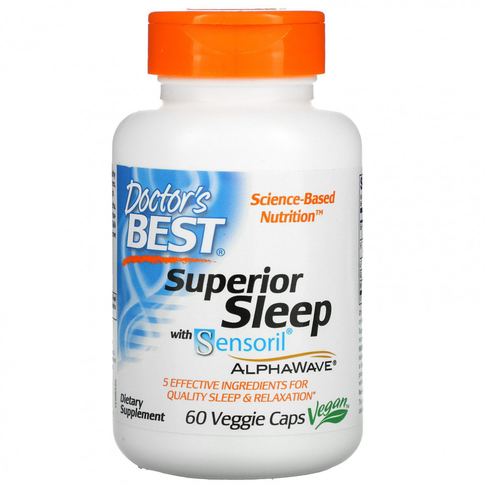 Doctor's Best, Superior Sleep  Sensoril AlphaWave, 60    2980