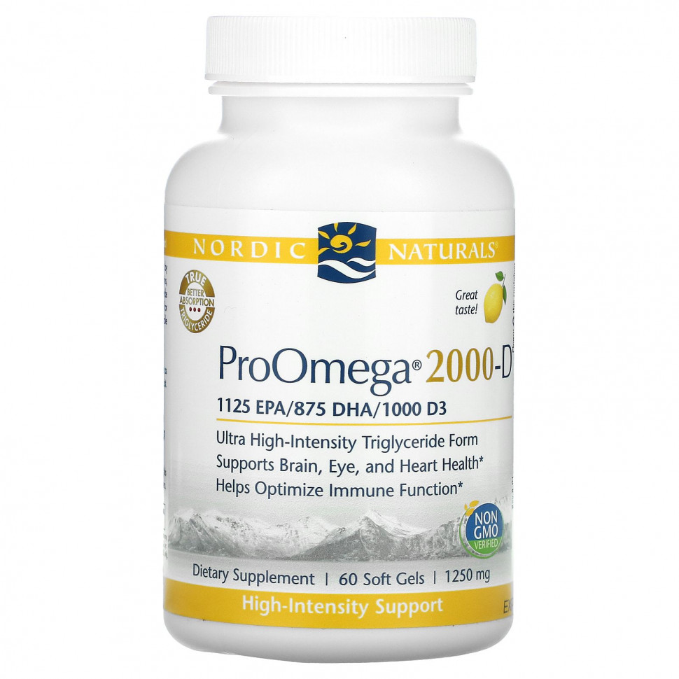 Nordic Naturals, ProOmega 2000-D, , 1250 , 60    7910