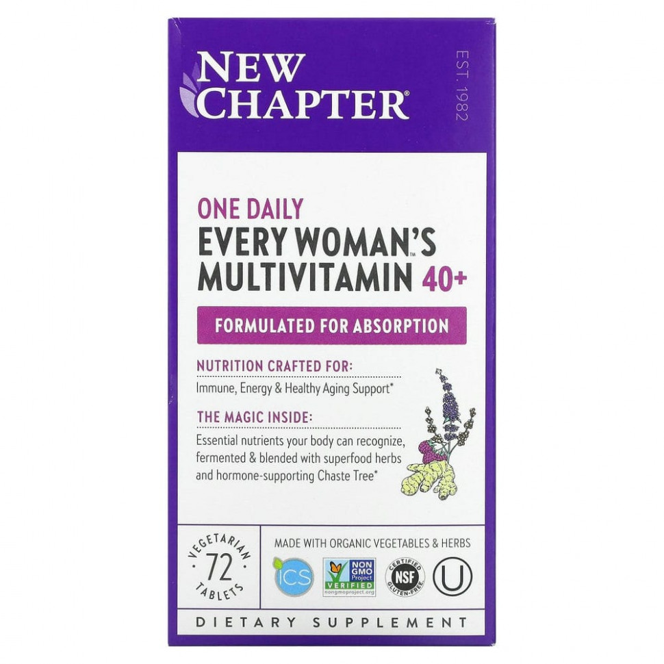 New Chapter, 40+ Every Woman's One Daily,          40 , 72    9550