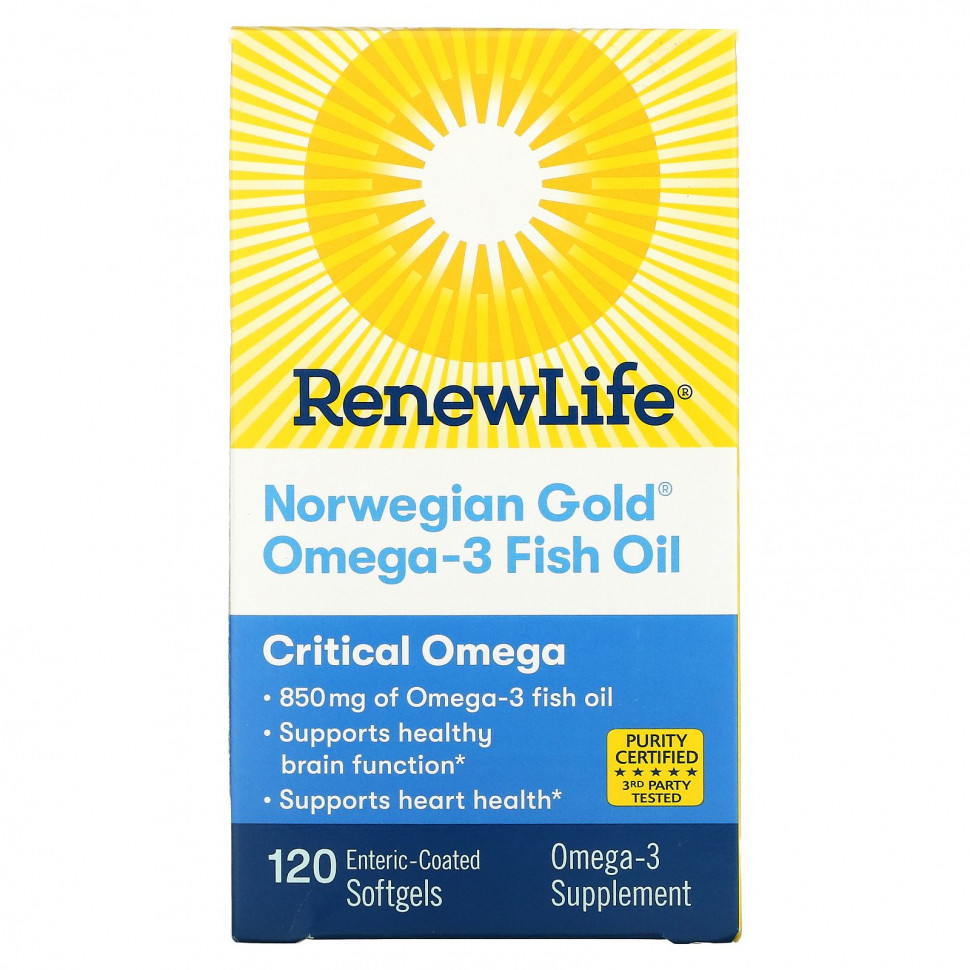 Renew Life,    -3 Norwegian Gold, 850 , 120      9340