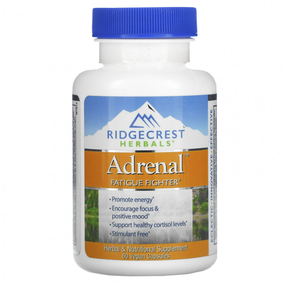 RidgeCrest Herbals, Adrenal, Fatigue Fighter, 60 Veggie Caps  5070