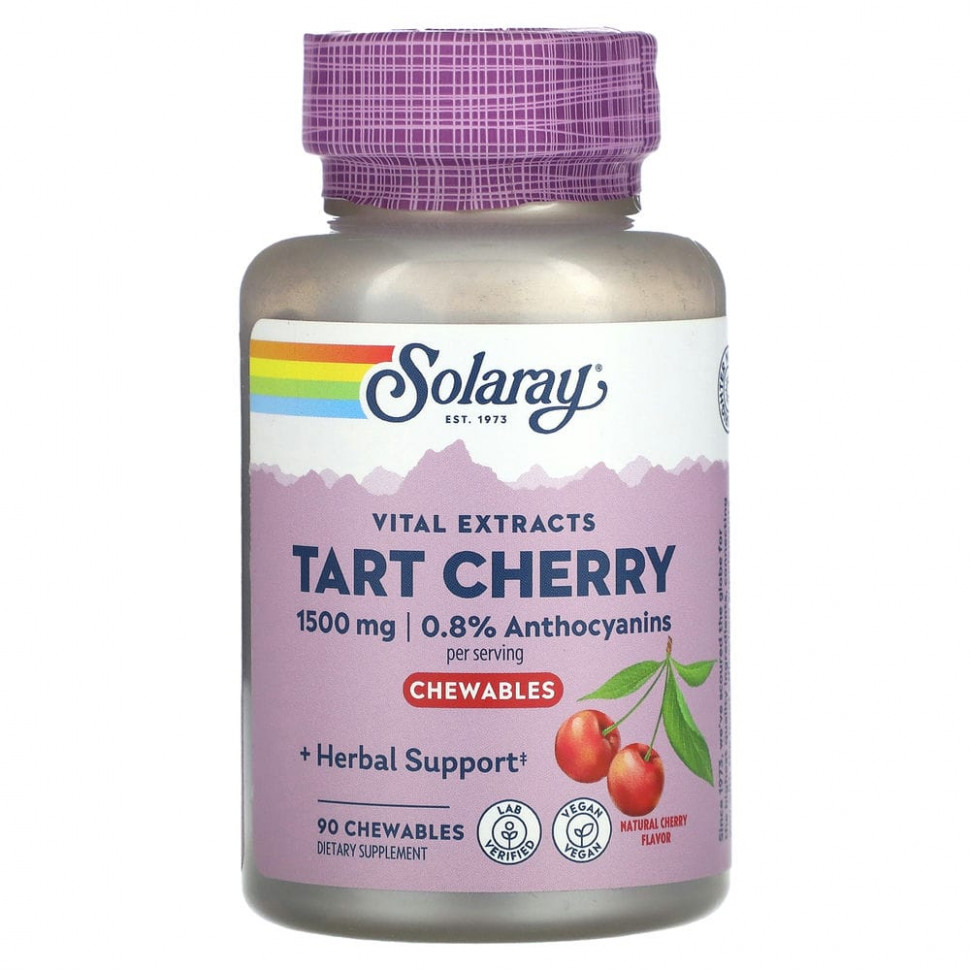 Solaray, Vital Extracts Tart Cherry,  , 500 , 90    3460