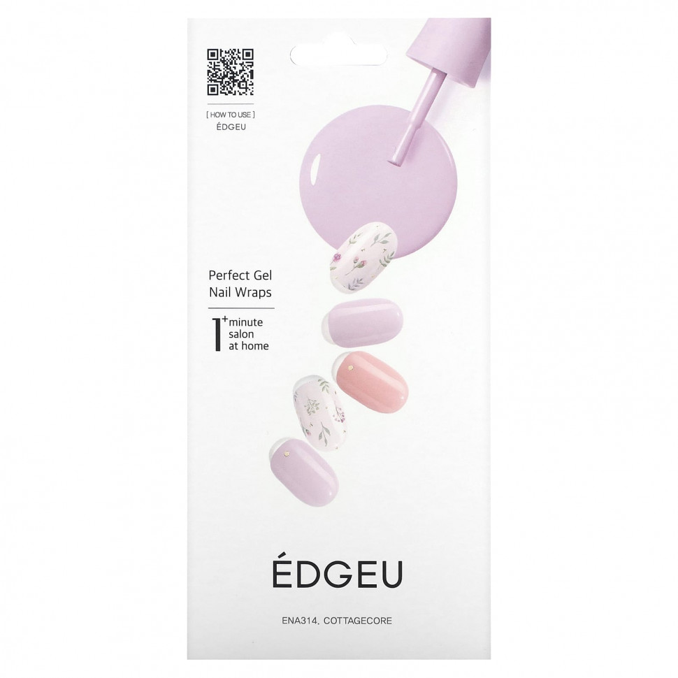 Edgeu, Perfect Gel Nail Wraps, ENT314, Cottagecore,   16   1710