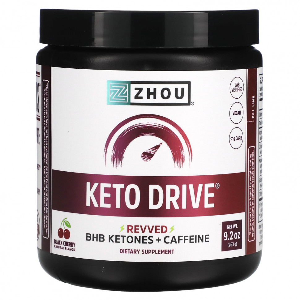 Zhou Nutrition, Keto Drive, Revved,  , 263  (9,2 )  6390