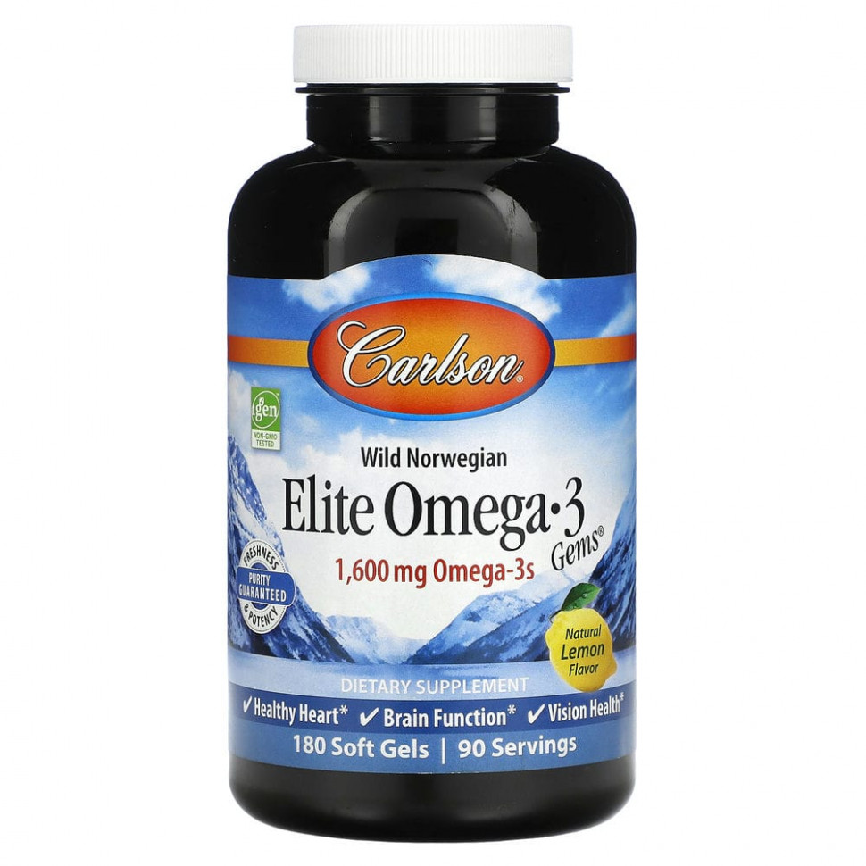  IHerb () Carlson Labs, Wild Caught, Elite Omega-3 Gems,  -3 ,   , 800 , 180 , ,    8700 