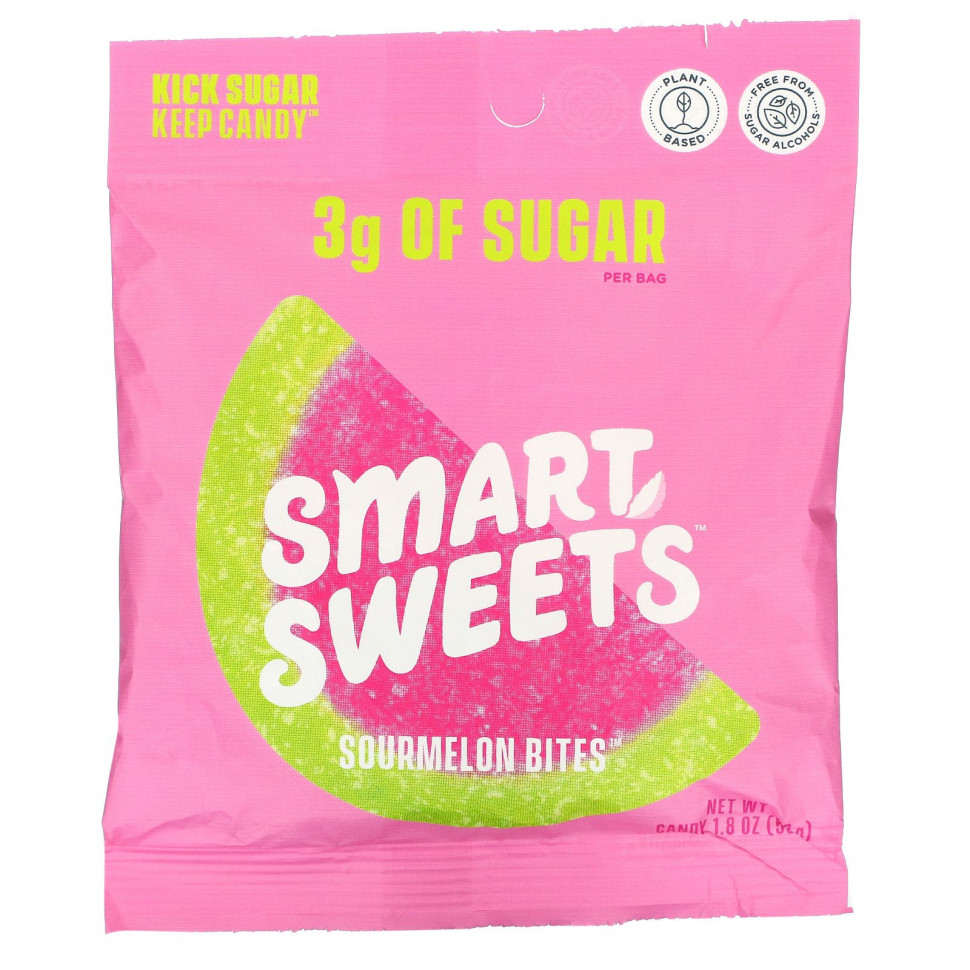 SmartSweets, Sourmelon Bites, 1.8 oz (50 g)  750