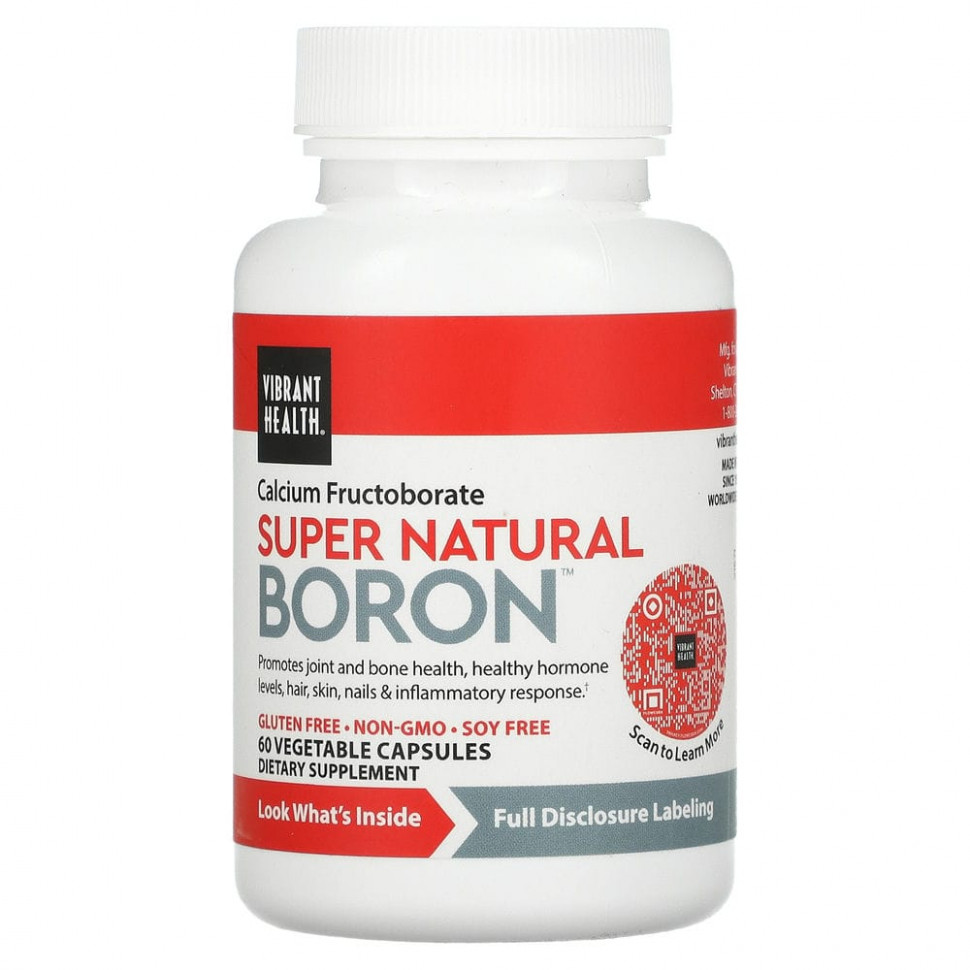Vibrant Health, Super Natural Boron, 60    2780
