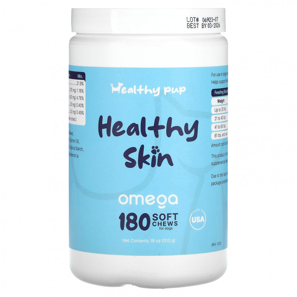 Healthy Pup, Healthy Skin, Omega,  , 180  , 513  (18 )  4860