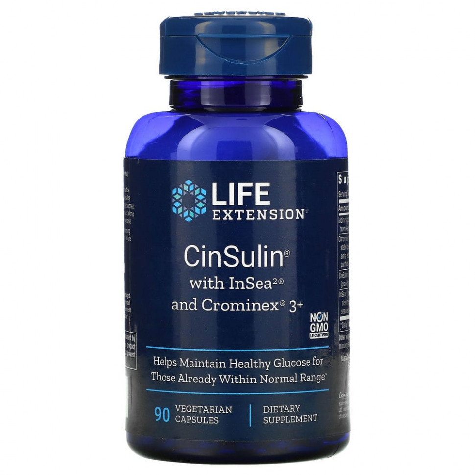 Life Extension, CinSulin  InSea2  Crominex 3+, 90    4480