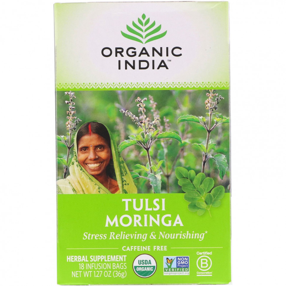 Organic India, Tulsi Tea, Moringa,  , 18   , 1,27  (36 )  1210