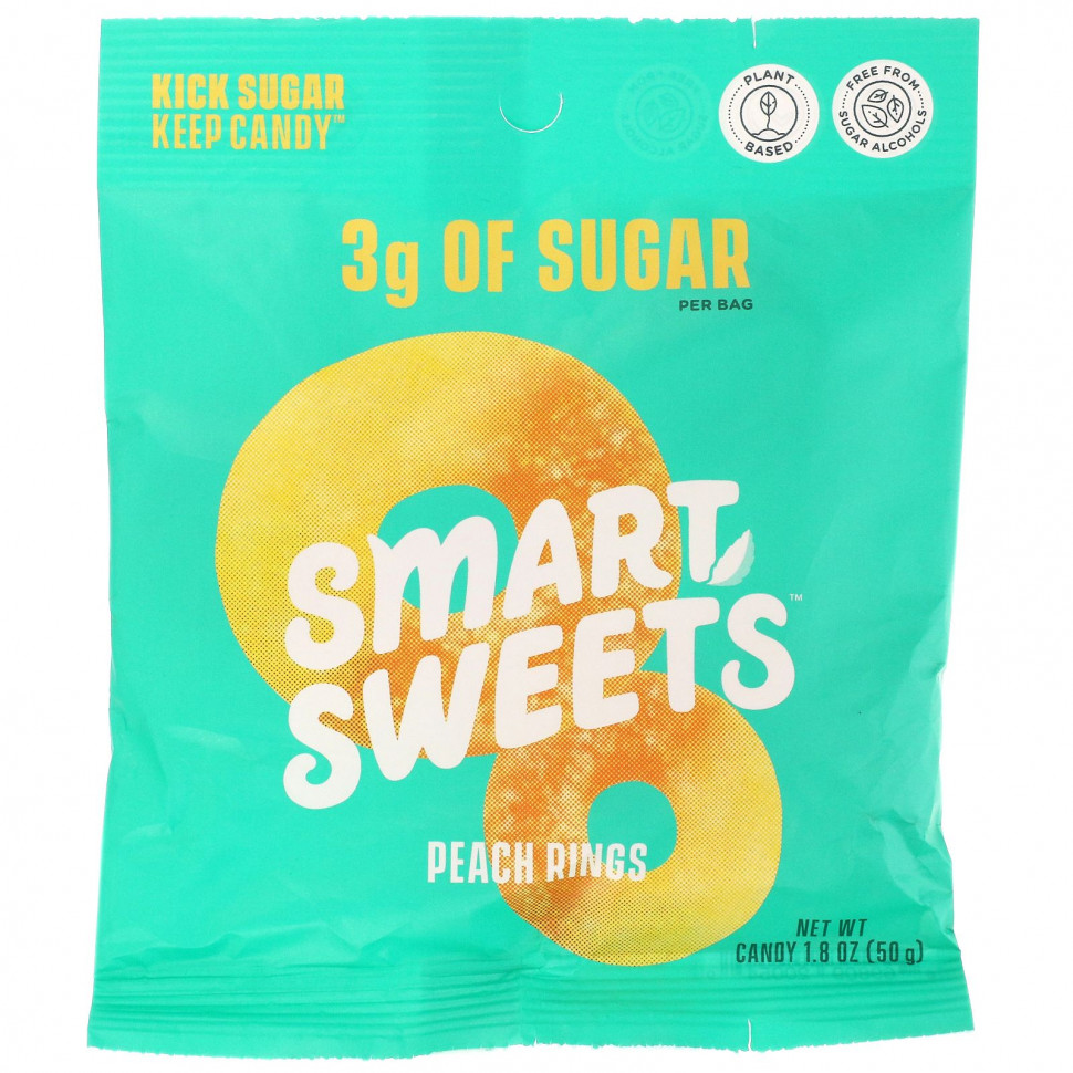 SmartSweets, Peach Rings, , 50  (1,8 )  730