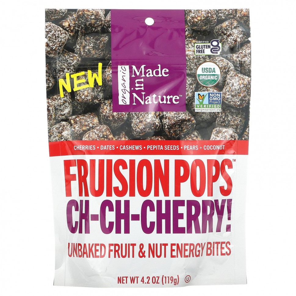 Made in Nature, Organic Fruision Pops, Ch-Ch-Cherry,   , , 119 , 4,2 )  950