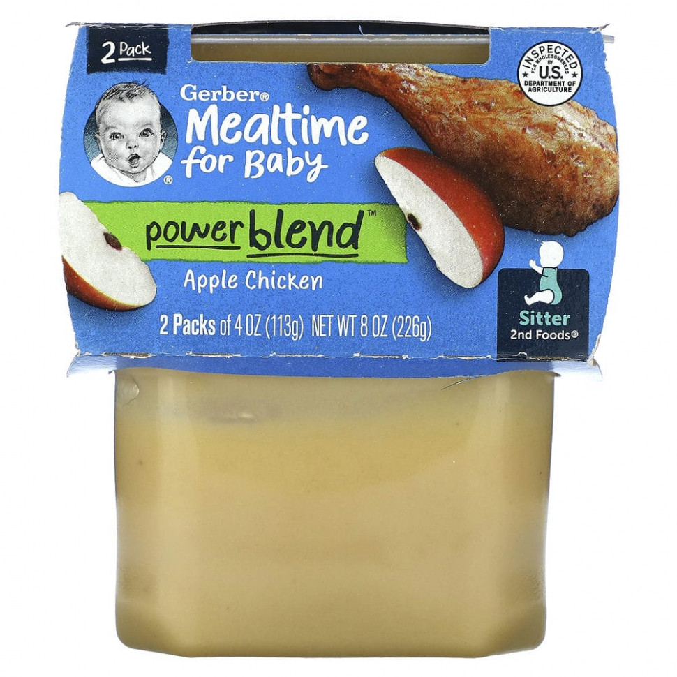 Gerber, Mealtime for Baby, PowerBlend, 2nd Foods,   , 2   113  (4 )  750